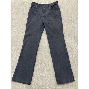 VTG Big Ben Classic Navy Blue Denim Jeans Mens 33x32 Straight Fit Made In USA